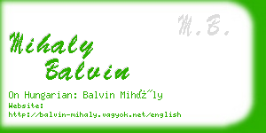 mihaly balvin business card